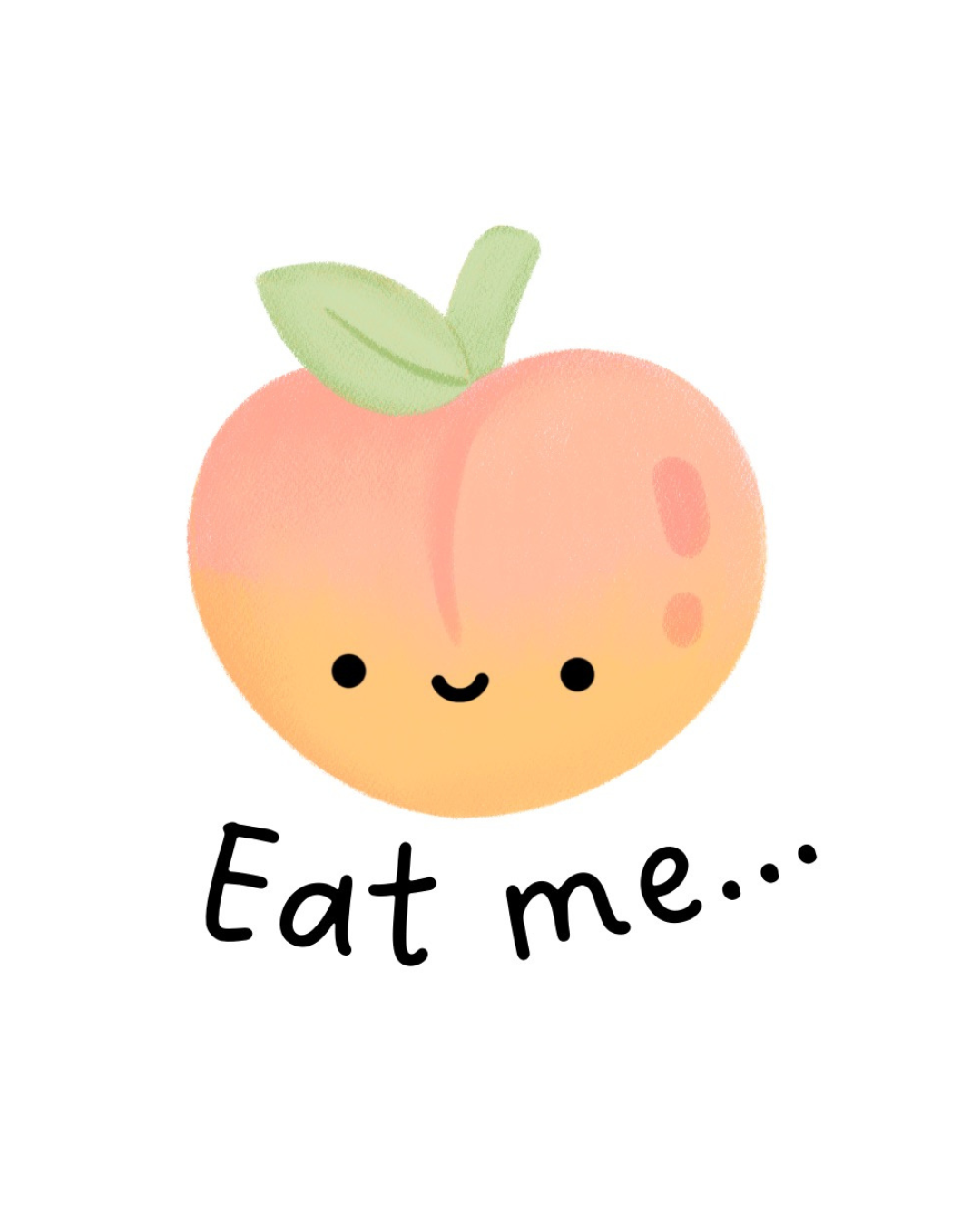 Peach sticker