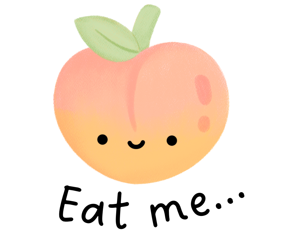 Peach sticker